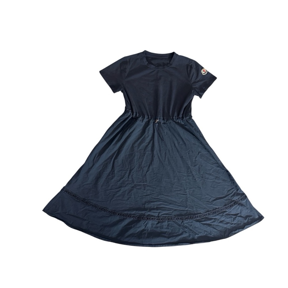 Moncler A-Line Crew Neck Knee-Length Dress in Navy in GUC, Size XS - Picture 4 of 8